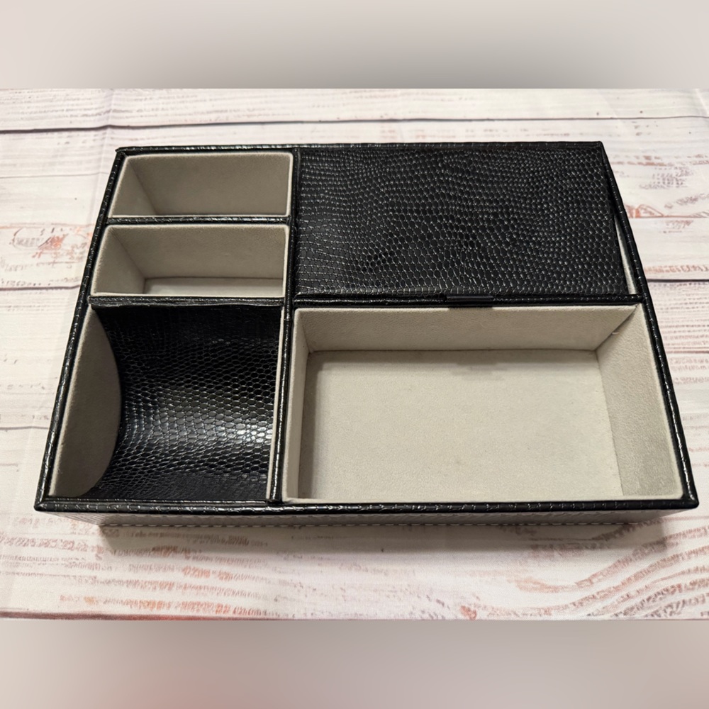 Men’s Nightstand Or Daily Organizer Tray for Watches, Jewelry, Phone Etc.